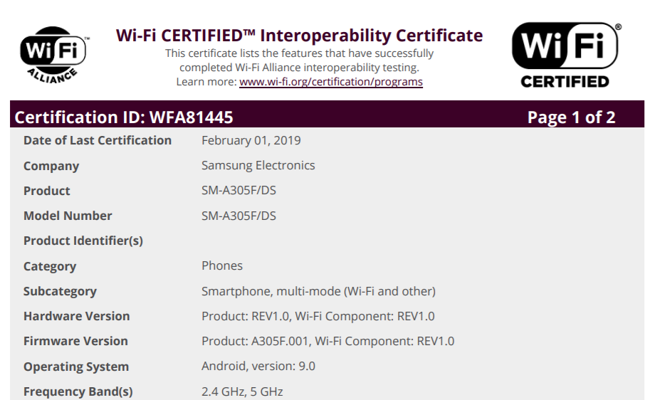 Galaxy A30 leak