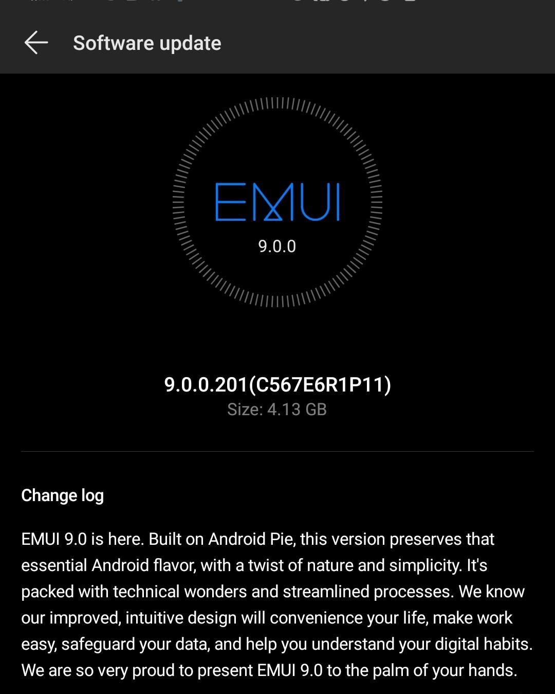 Huawei Mate 10 Pro update
