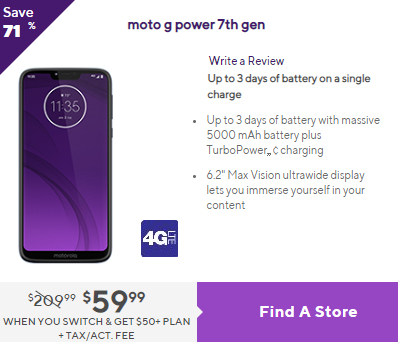 Motorola Moto G7 Power on Metro by T-Mobile