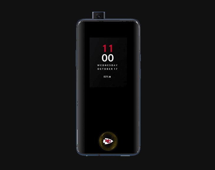 NFL logo OnePlus 7 Pro fingerprint sensor icon