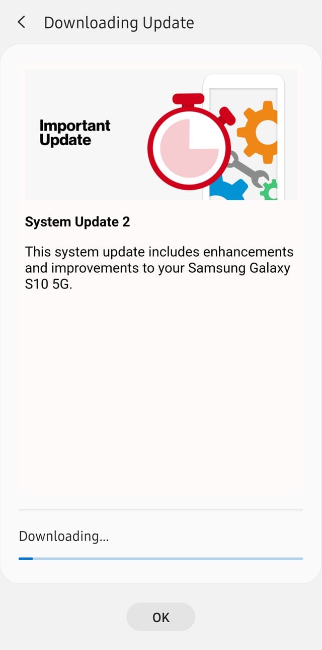Verizon Galaxy S10 5G update
