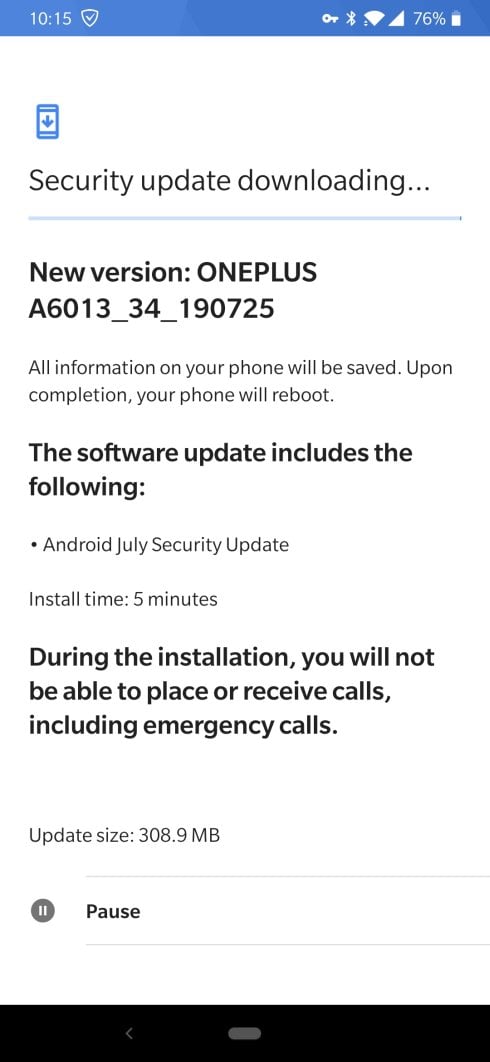 T-Mobile 6T July update