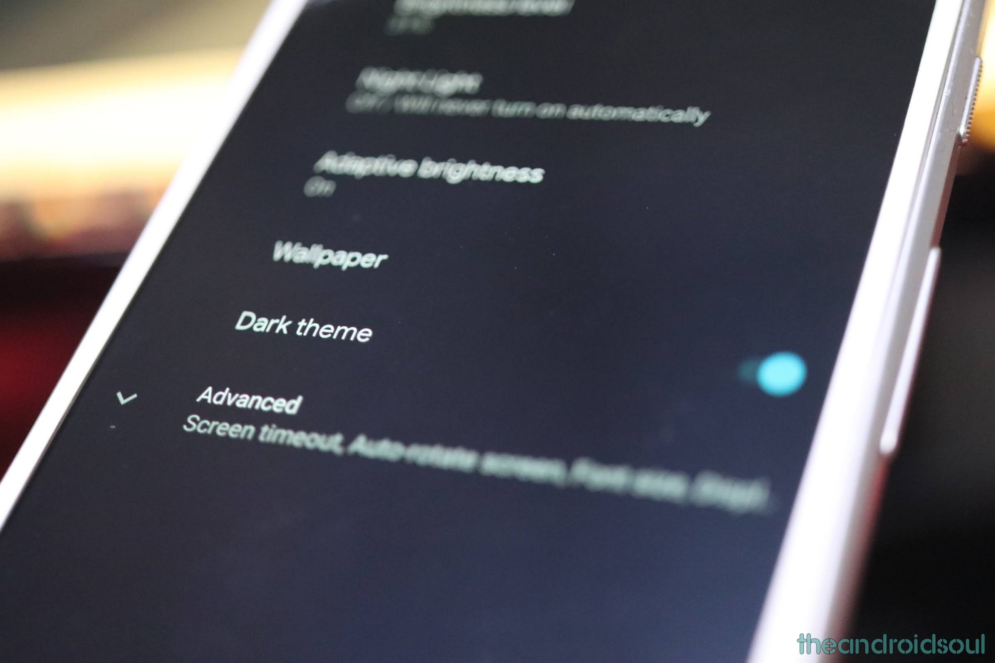 Android 10 dark theme