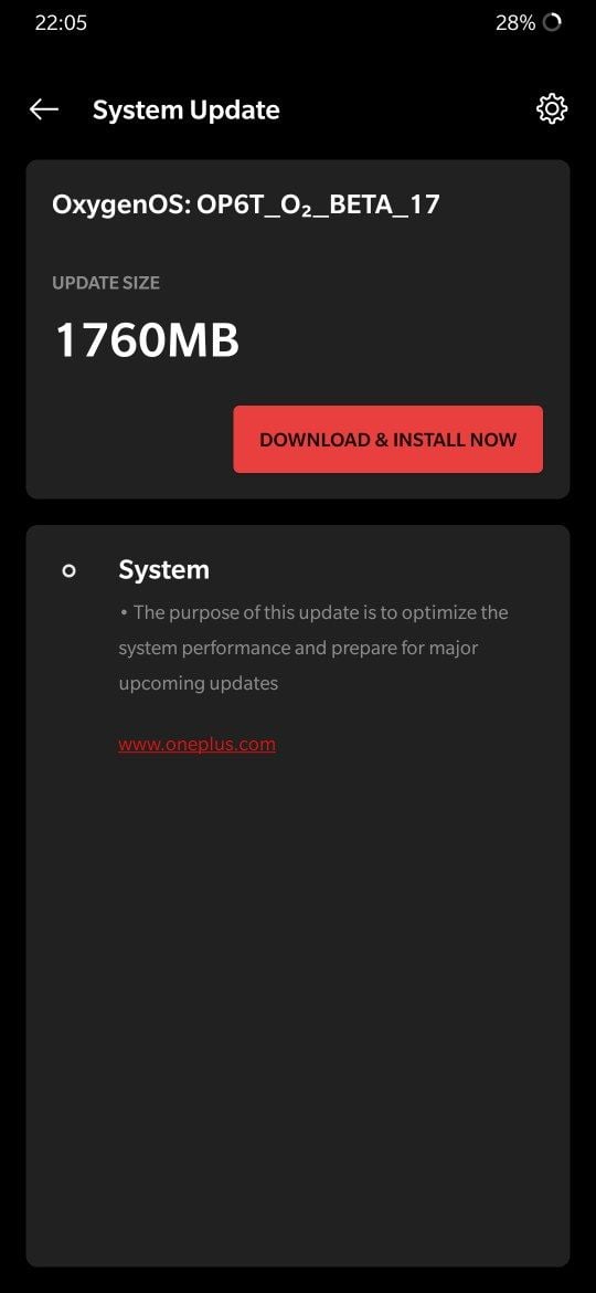 OnePlus 6T Open Beta 17 update