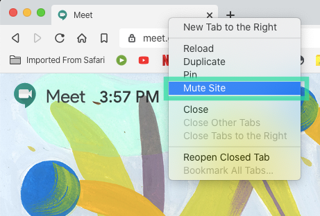 how to unmute a presentation on google meet