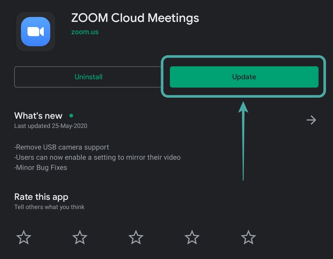 update zoom app
