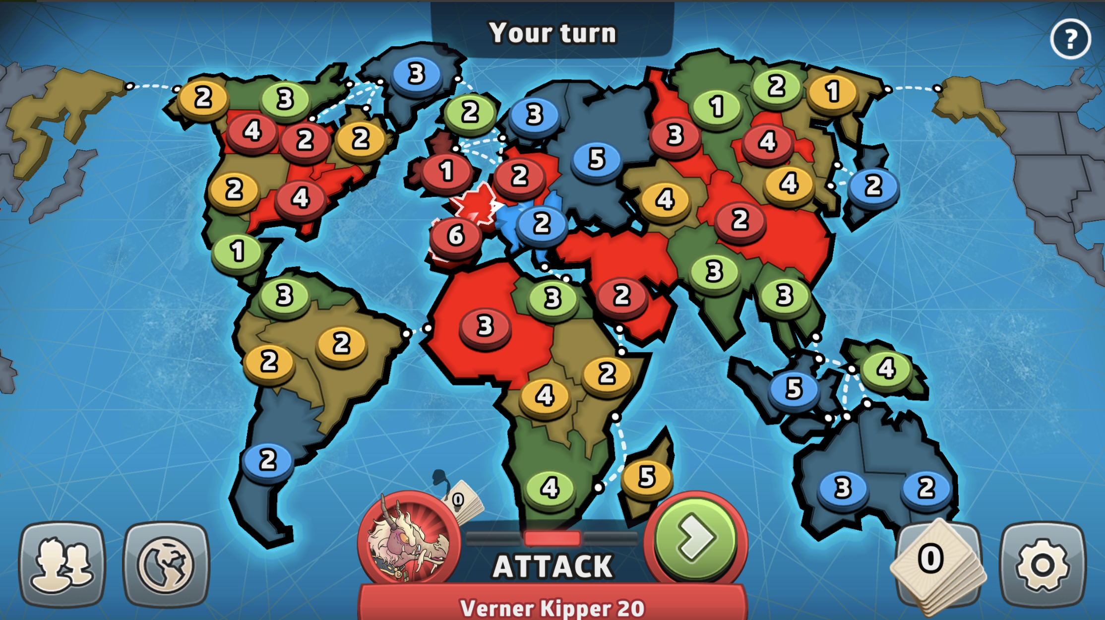 Risk: Global domination map