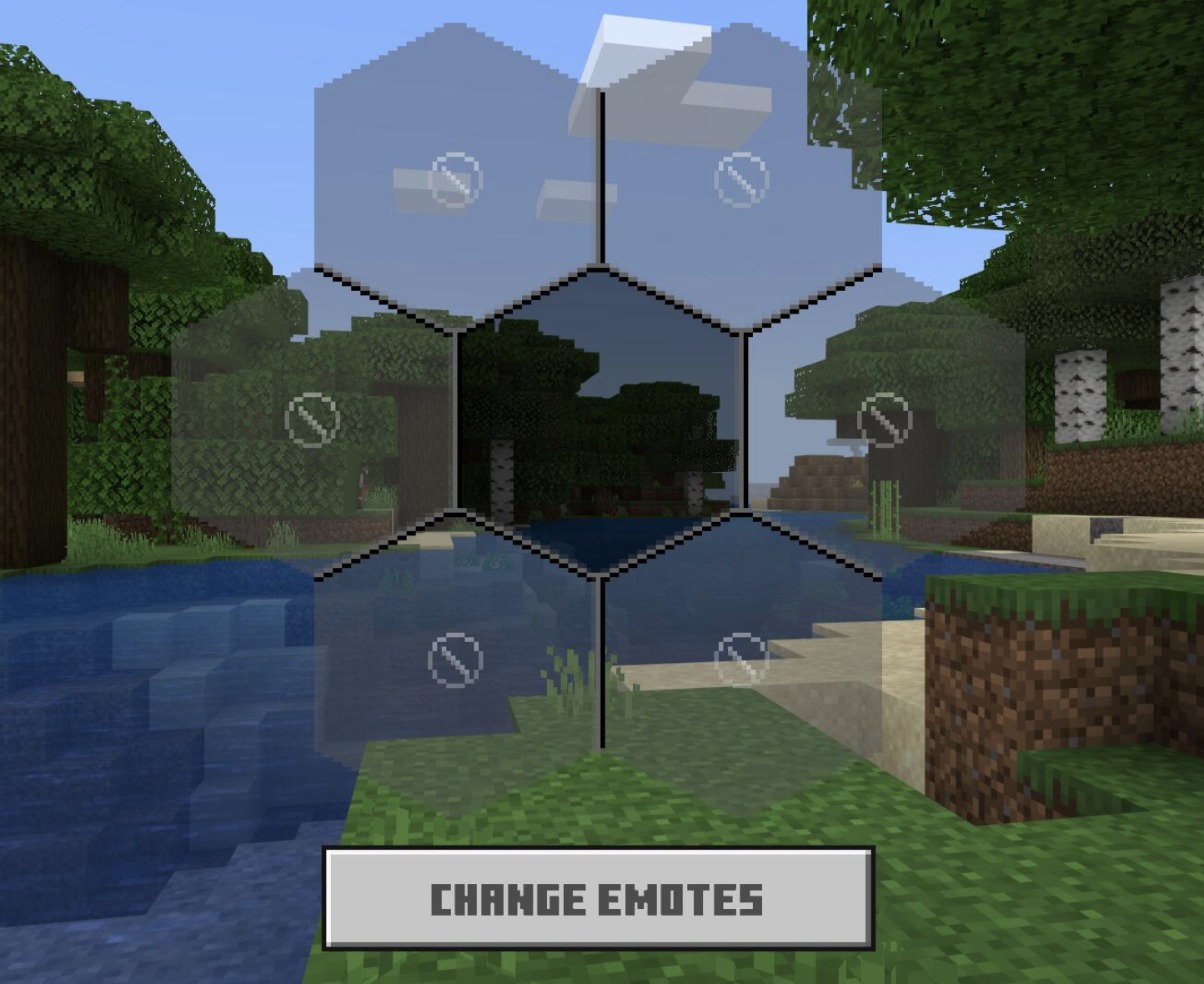 Minecraft screenshot showing Emote Wheel