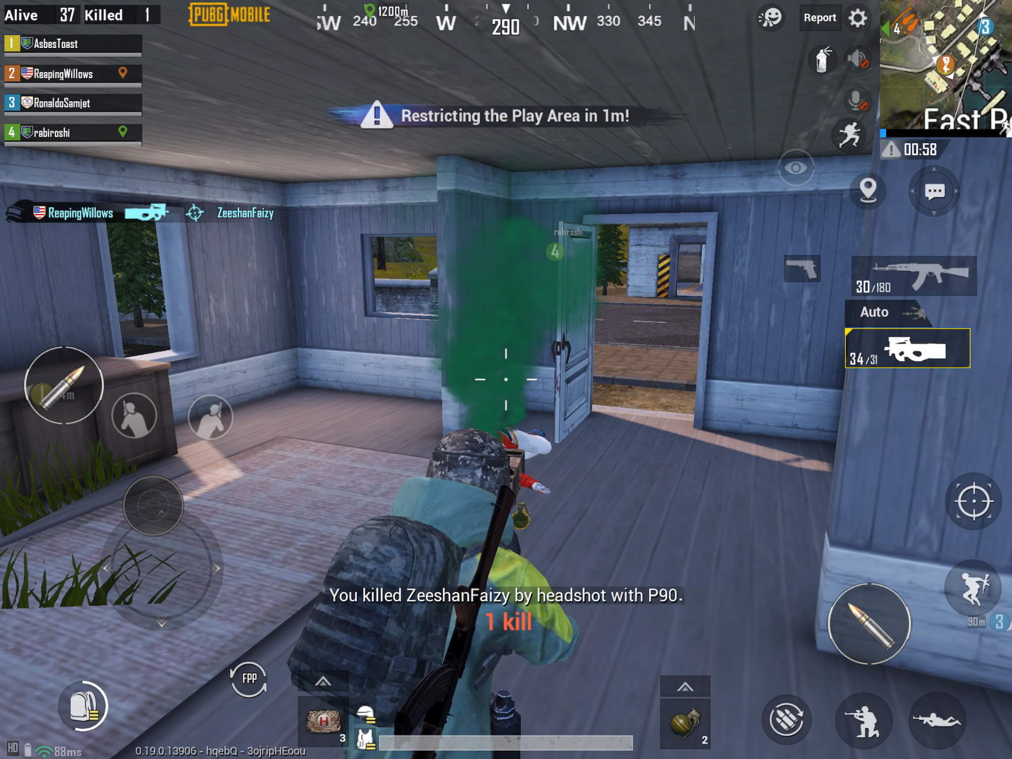 PUBG Mobile screenshot showing player kill