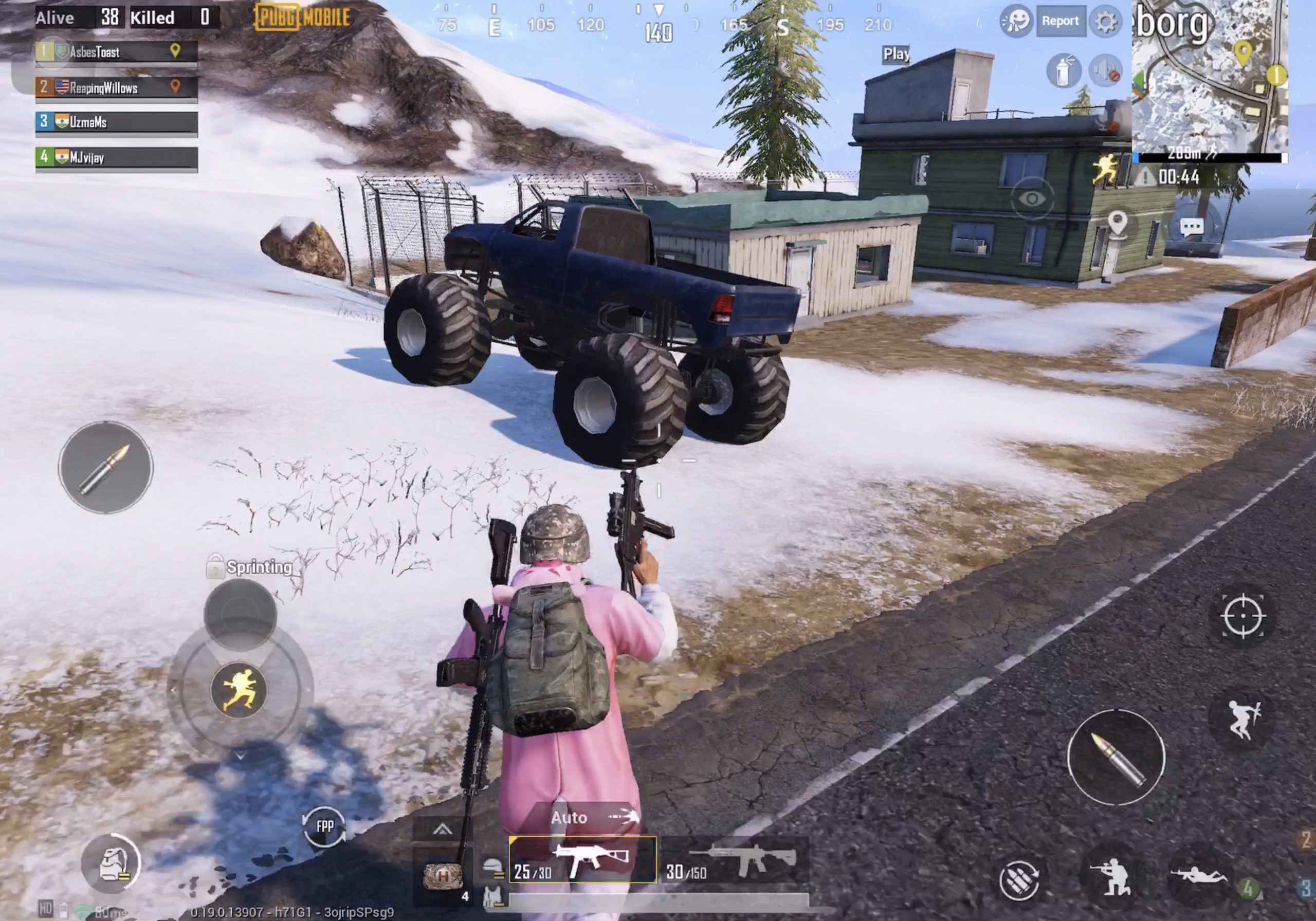 PUBG Mobile player approaching Monster Truck