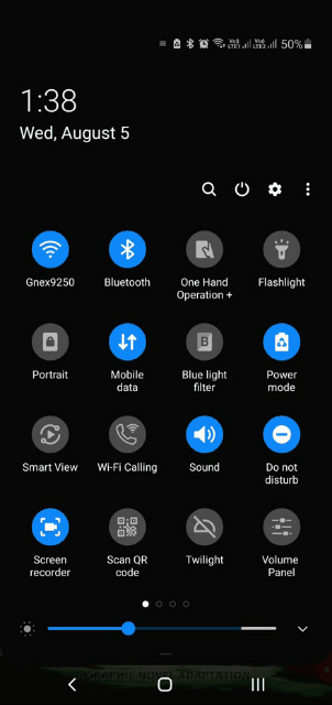 More Shortcuts in notification panel on Android