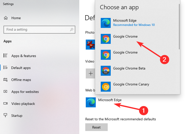remove Microsoft Edge from default