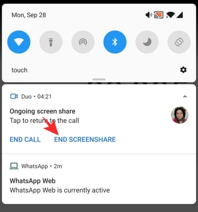 google duo share screen