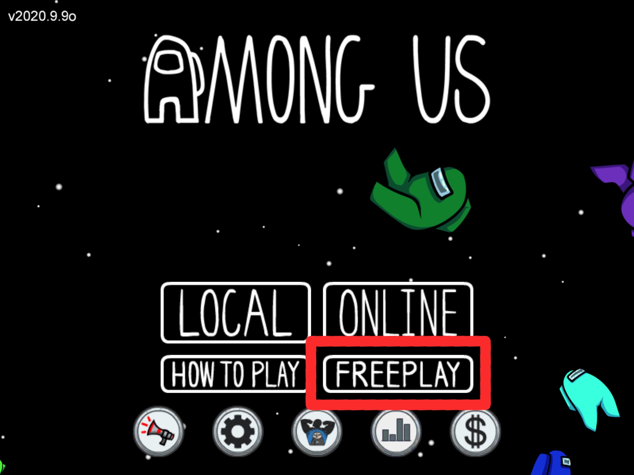 Among Us Freeplay Mode Button