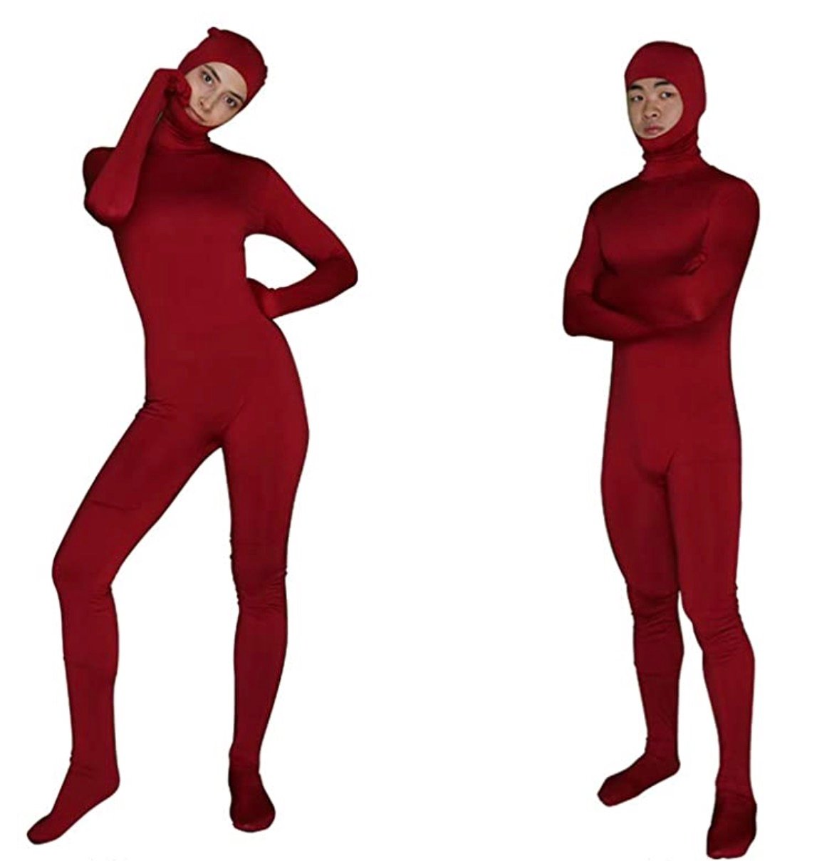 Among Us Halloween Costume Unisex Skintight Jumpsuit Red