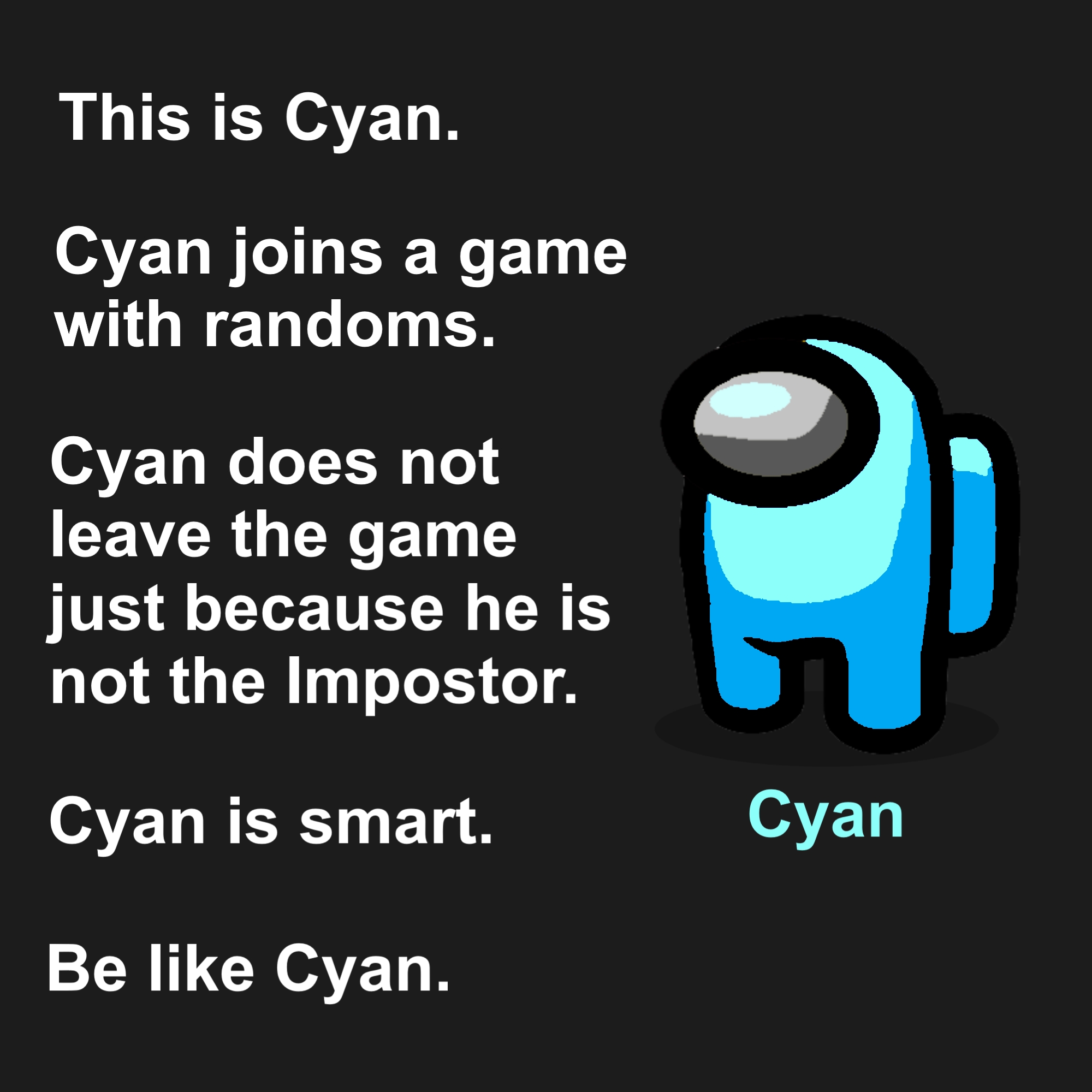 Cyan In Among Us Meaning Meme Gif How To Get It And Why