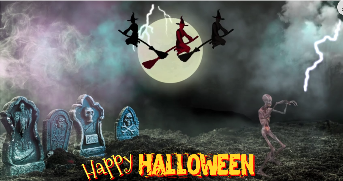 halloween zoom background video free