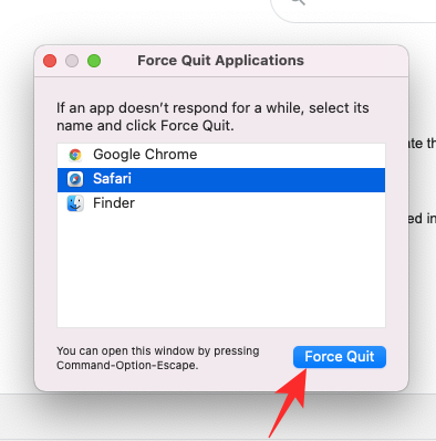 how to quit safari in macbook pro