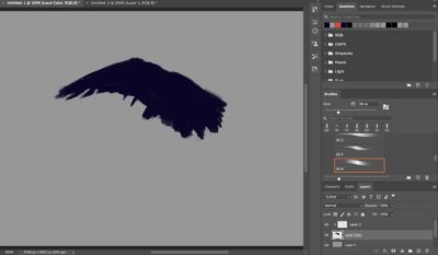 How to use clipping masks photoshop - Base Layer Crow Sketch