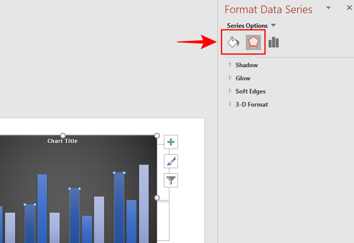 the chart tools in a presentation allows you to insert