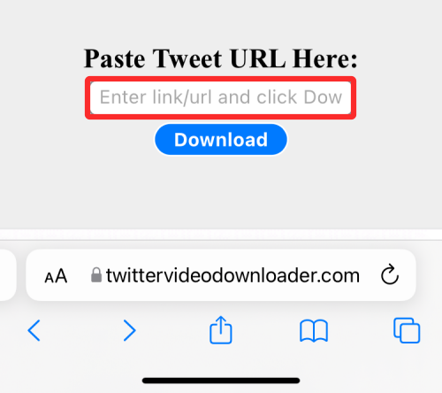 downloader for twitter in safari on iphone