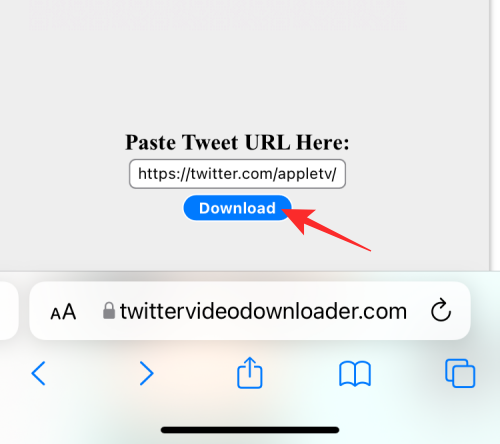 downloader for twitter in safari on iphone