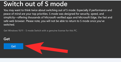 switch out of s mode windows 11