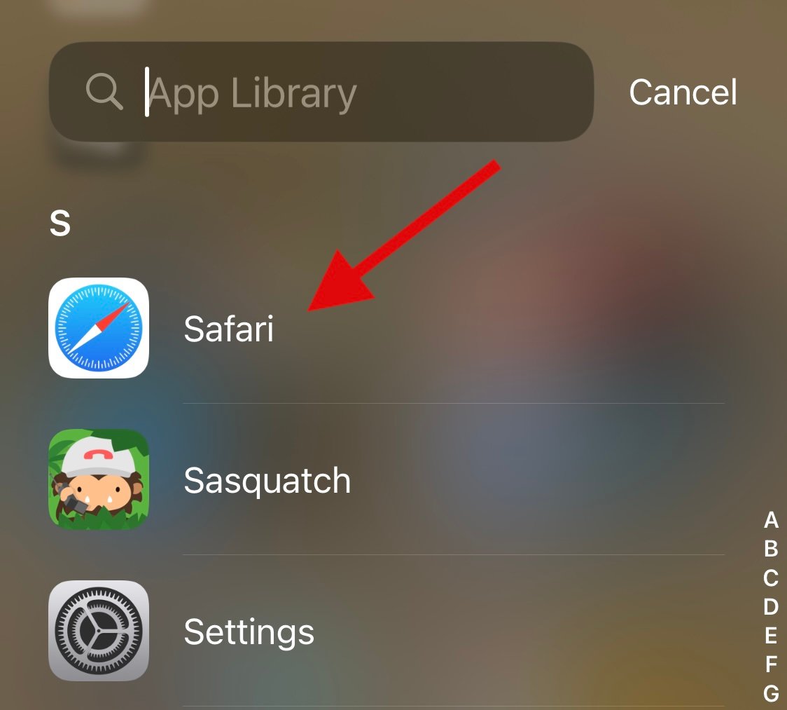 reinstall safari in iphone