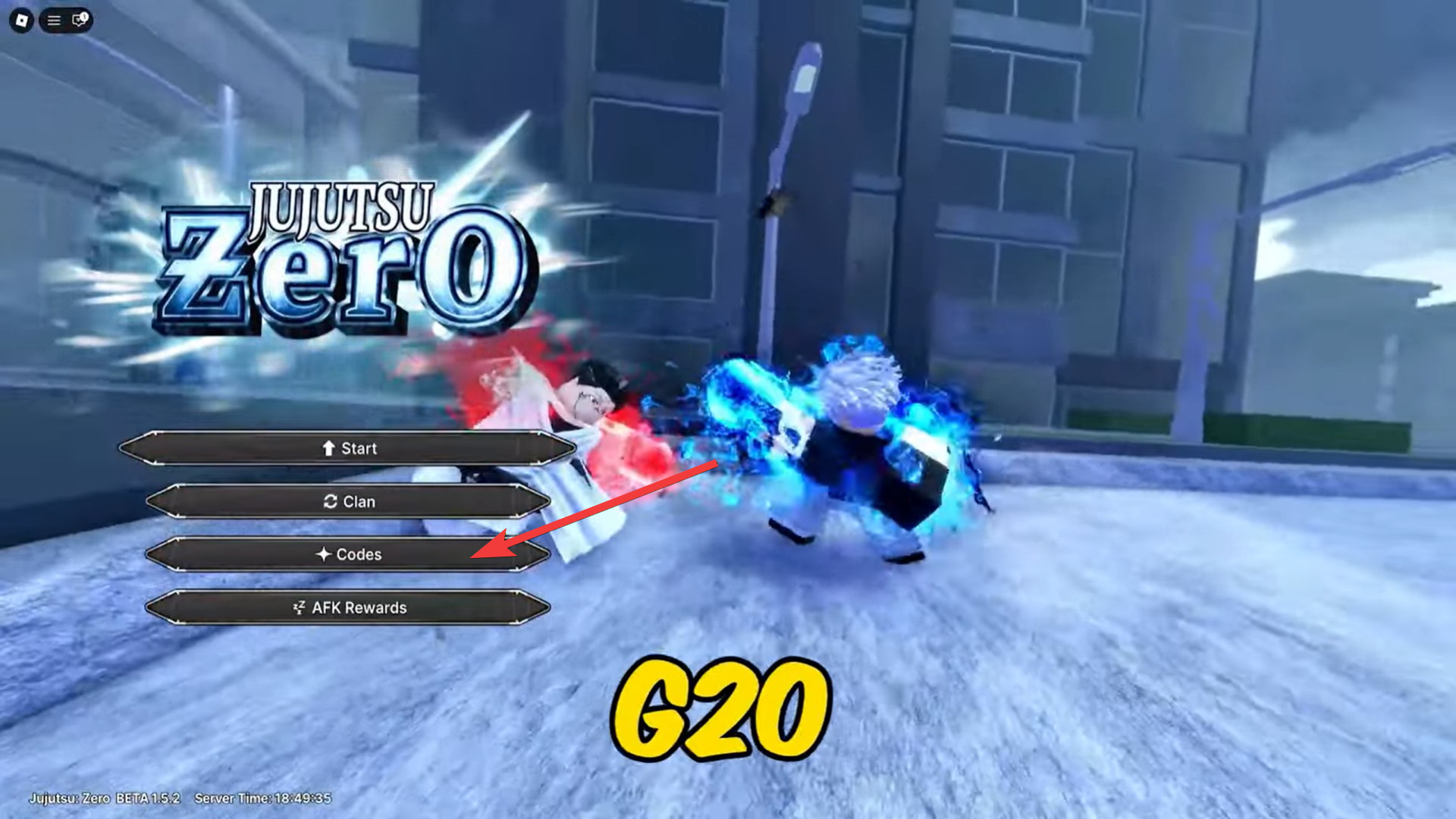 Jujutsu Zero Redeem Codes (Image credit: Jujutsu Zero Roblox / Via: YouTube - Gaming Dan)