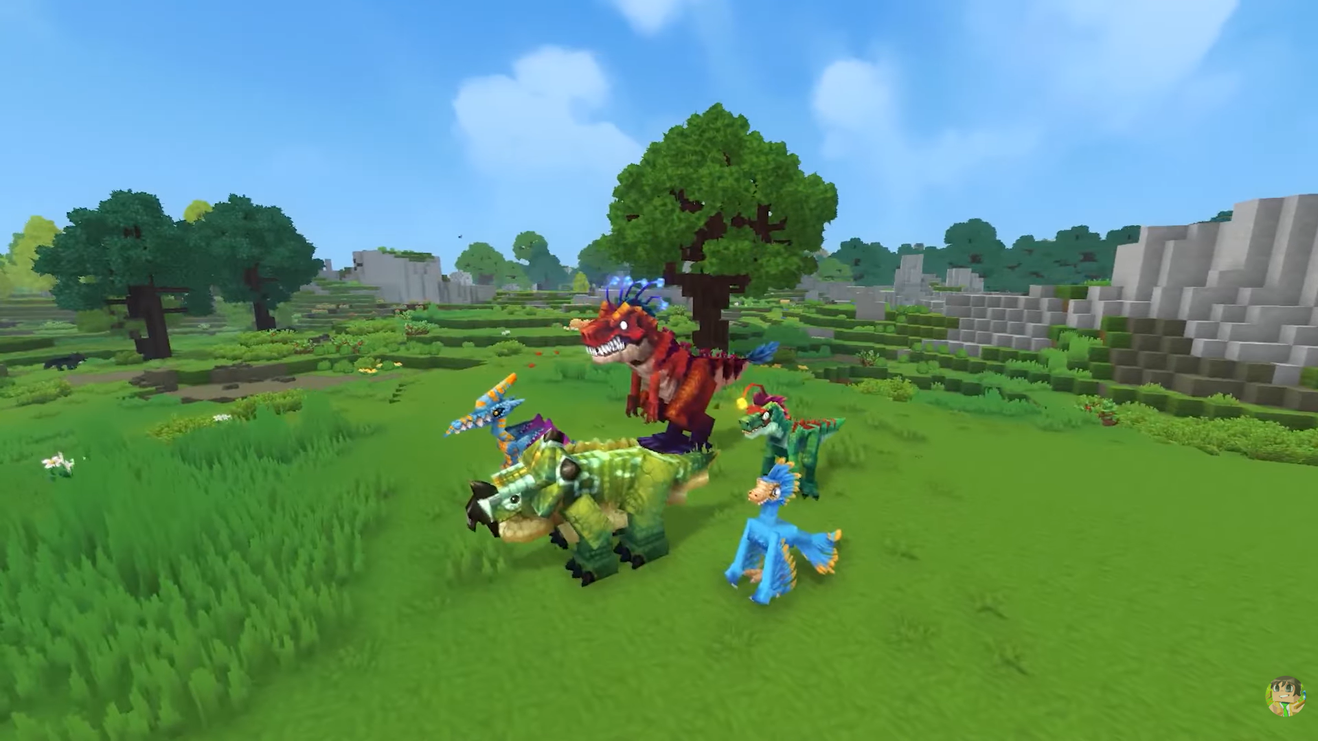 All the Dinosaurs in Hytale. Image credits: Hypixel Studios / YouTube: Regund