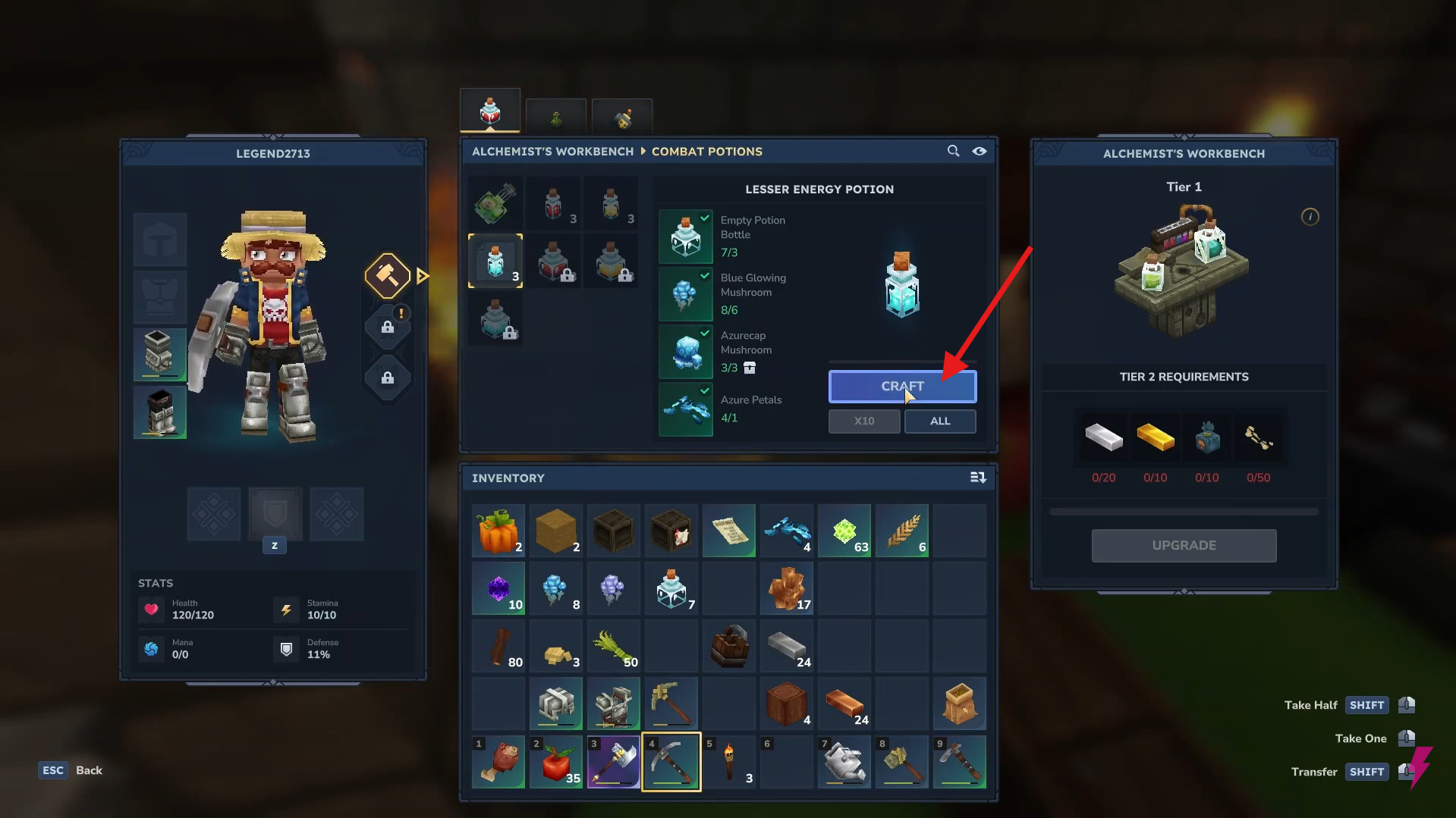 Craft the Potion. Image credits: Hypixel Studios / YouTube: Answer ASAP