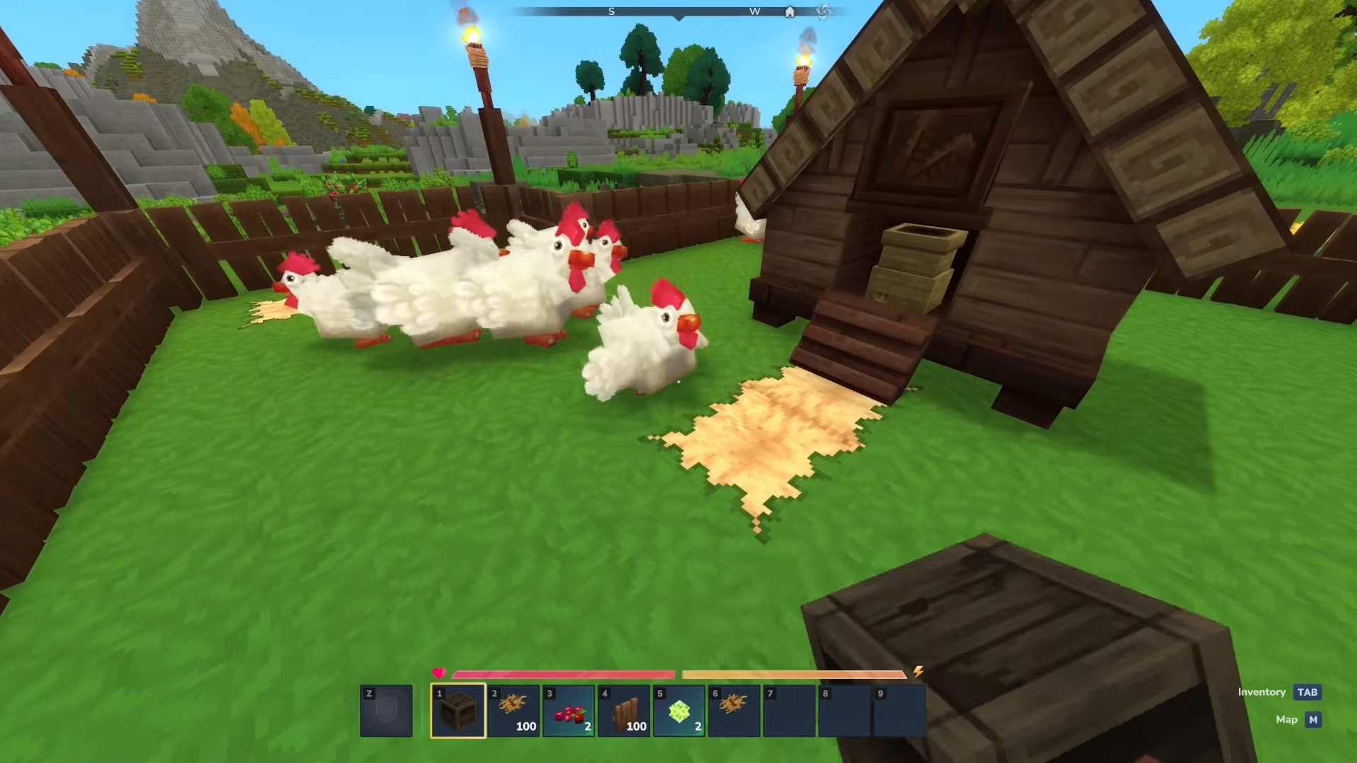 Place Chickens in the Coop. Image credits: Hypixel Studios / YouTube: Kweebyte