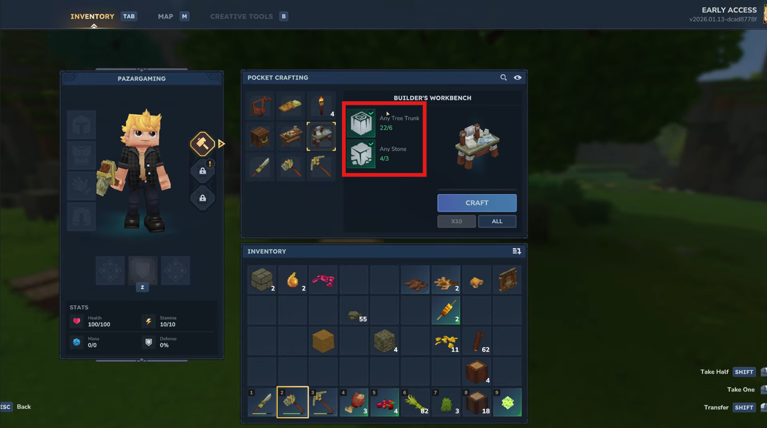 Materials required for Builder's Workbench. Image credits: Hypixel Studios / YouTube: PazarGamingGuides
