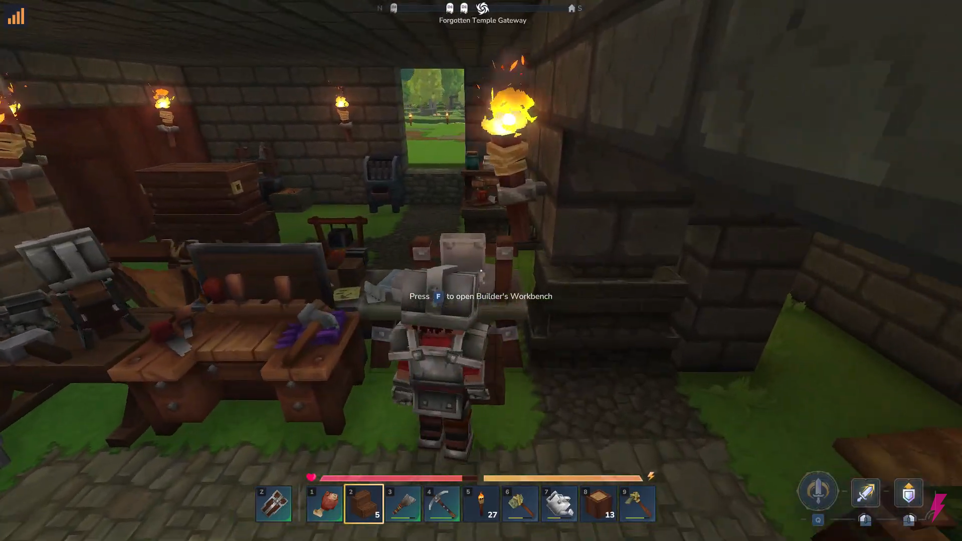 Place and open the Builder’s Workbench. Image credits: Hypixel Studios / YouTube: Answer ASAP