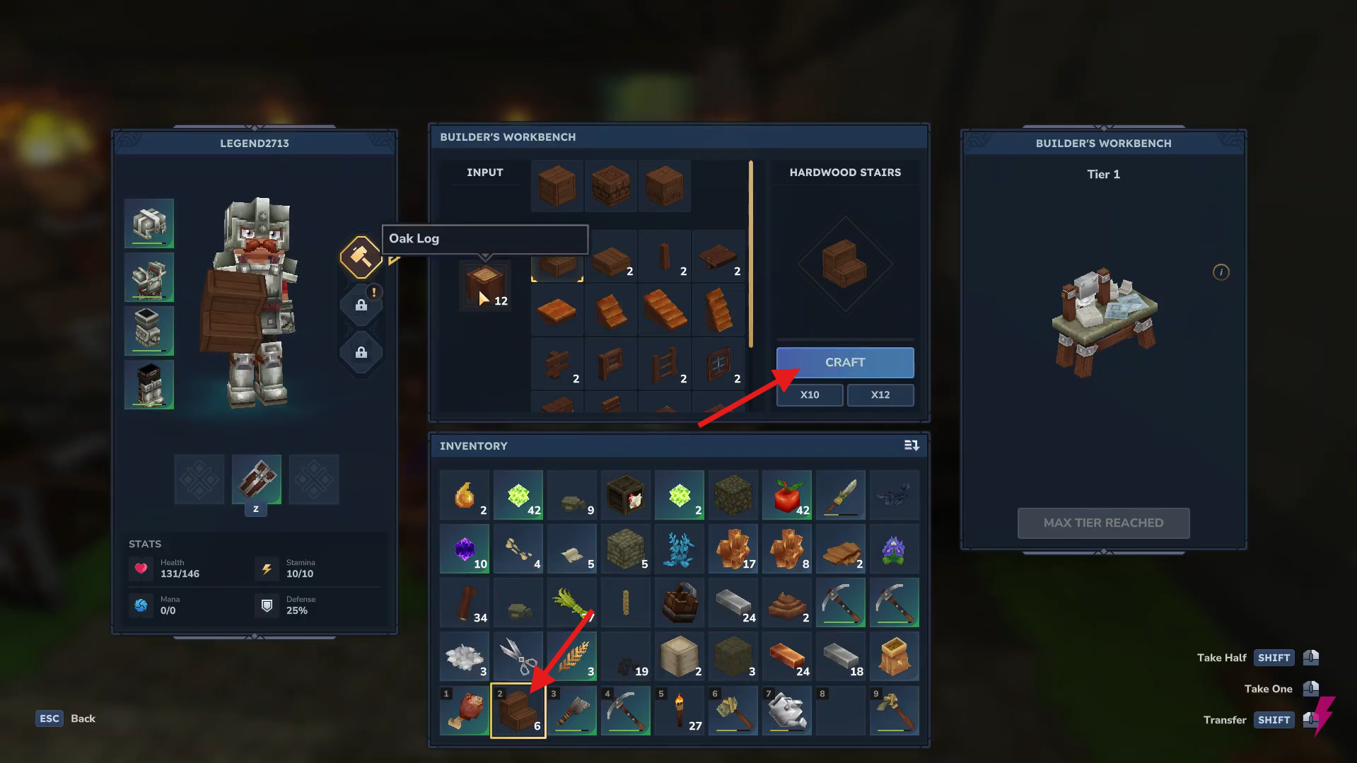 Craft the stairs. Image credits: Hypixel Studios / YouTube: Answer ASAP