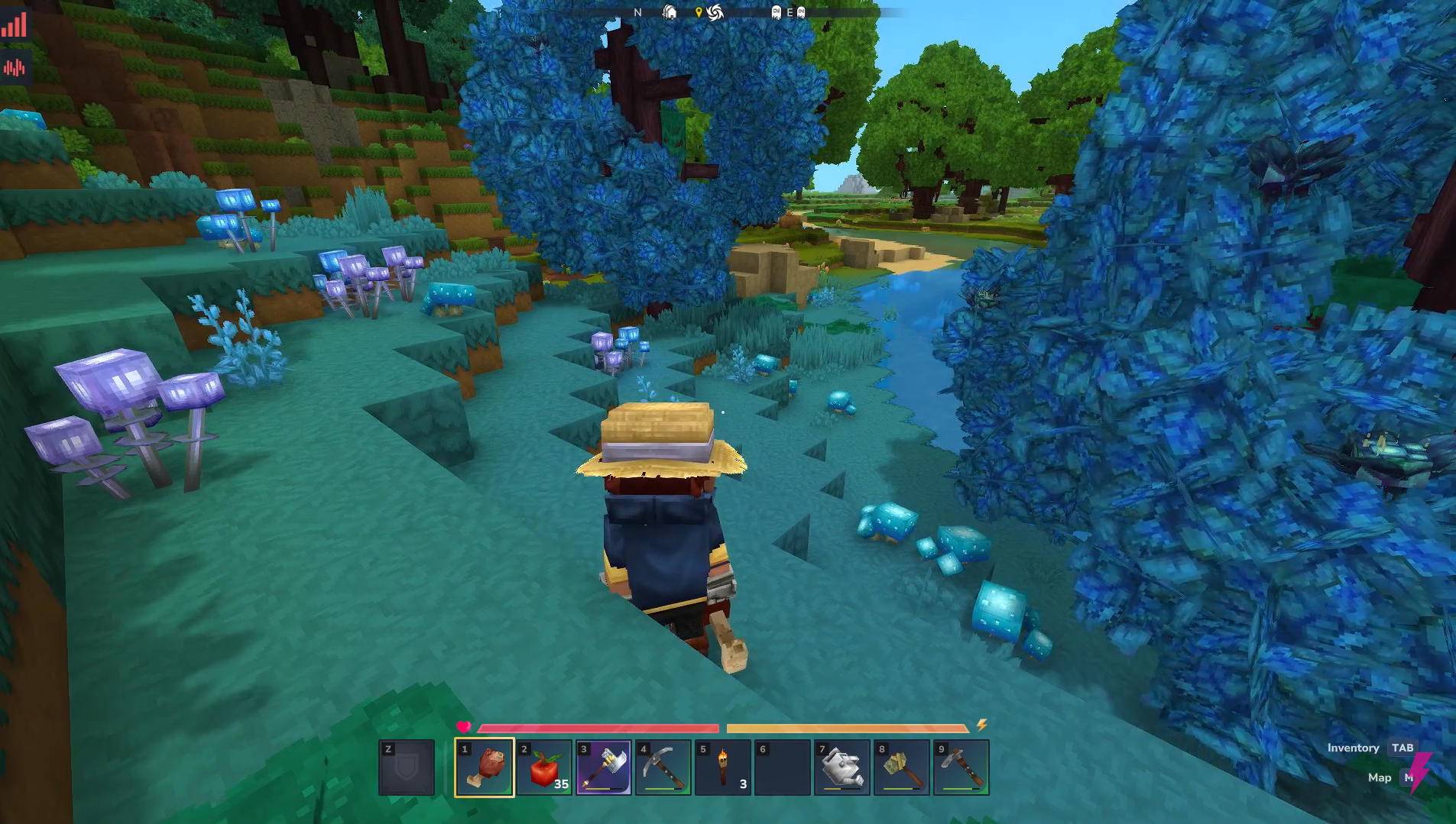 Head to the Blue biome. Image credits: Hypixel Studios / YouTube: Answer ASAP