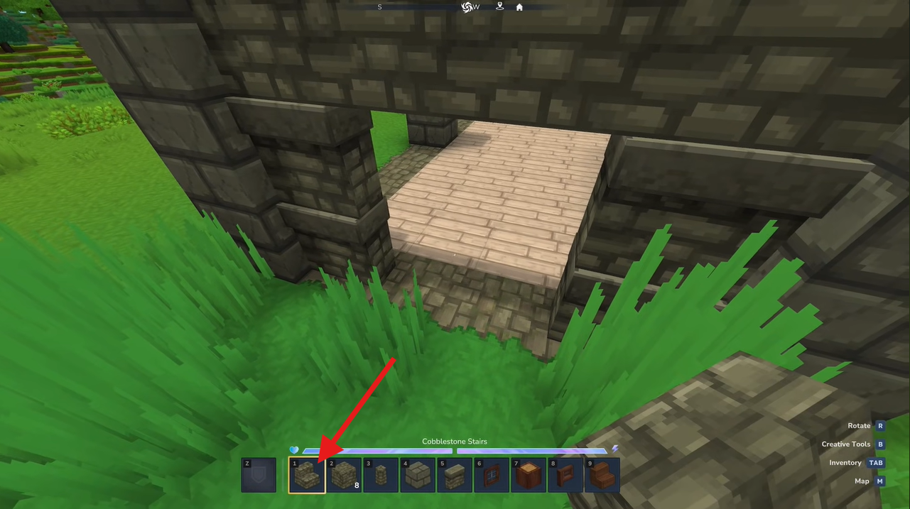 Equip the block. Image credits: Hypixel Studios / YouTube: Chiselchip