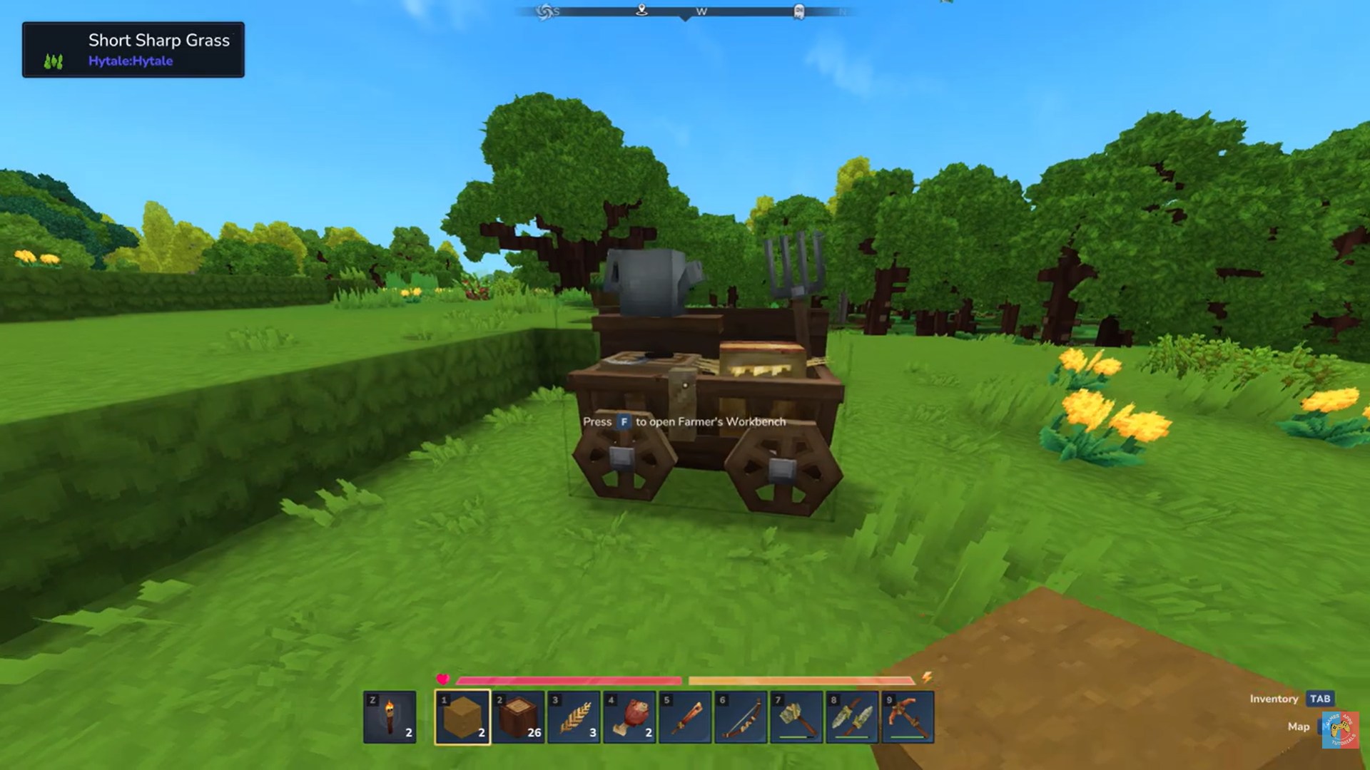 Craft Farmer's Workbench in Hytale (Image credit: Hypixel Studios / Via: YouTube - Games & Apps Tutorials)