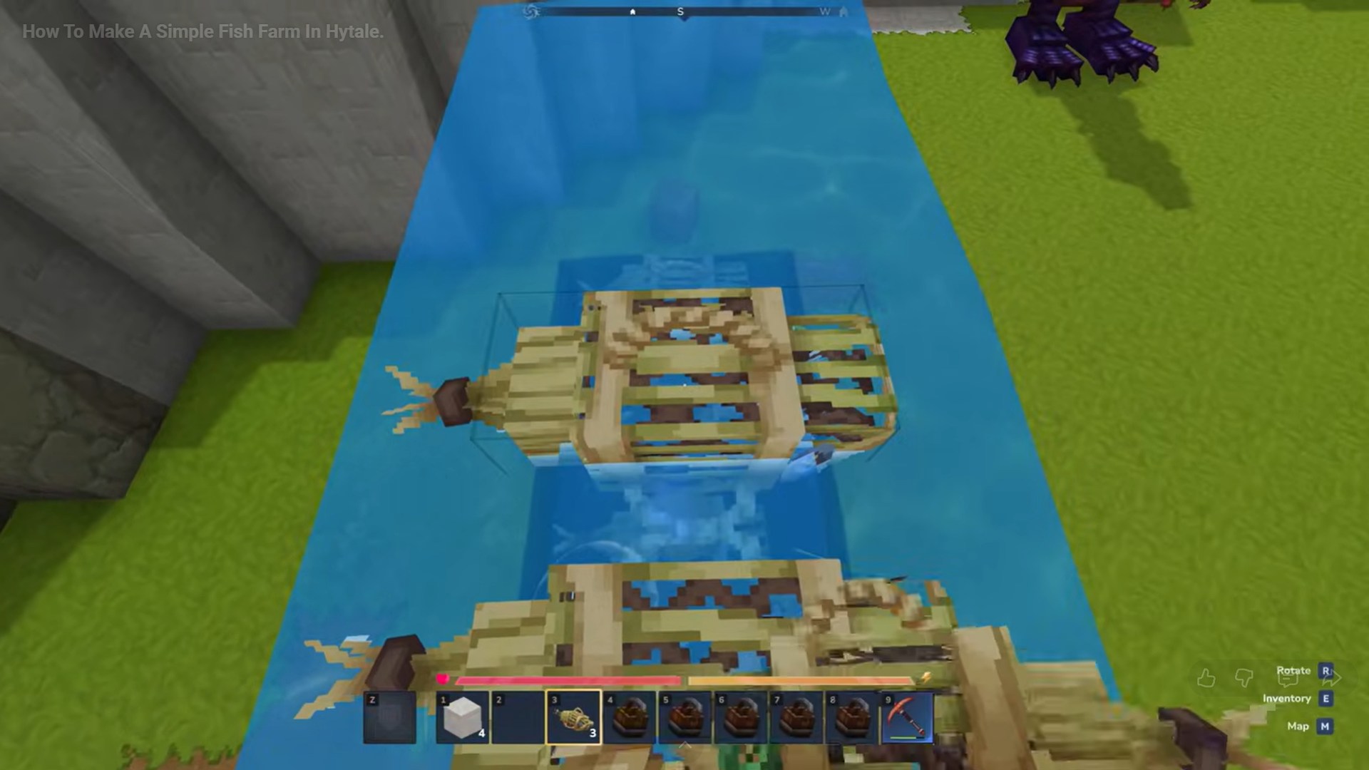 Place fishing traps on top (Image credit: Hypixel Studios / Via: YouTube - ItsMeJames)