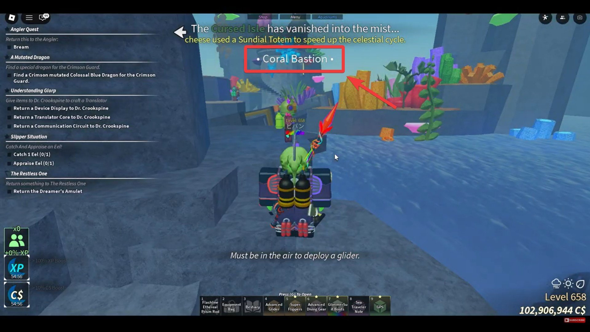 Coral Bastion (Image credit: Fisch Roblox / Via: YouTube - Anand Kaksha)