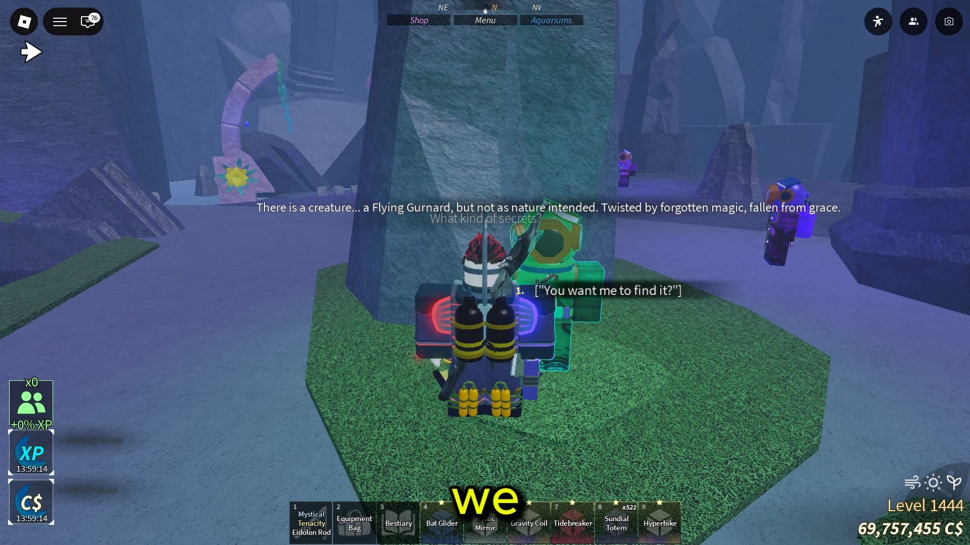 Magical Diver NPC in Fisch (Image credit: Fisch Roblox / Via: YouTube - FifeFam)