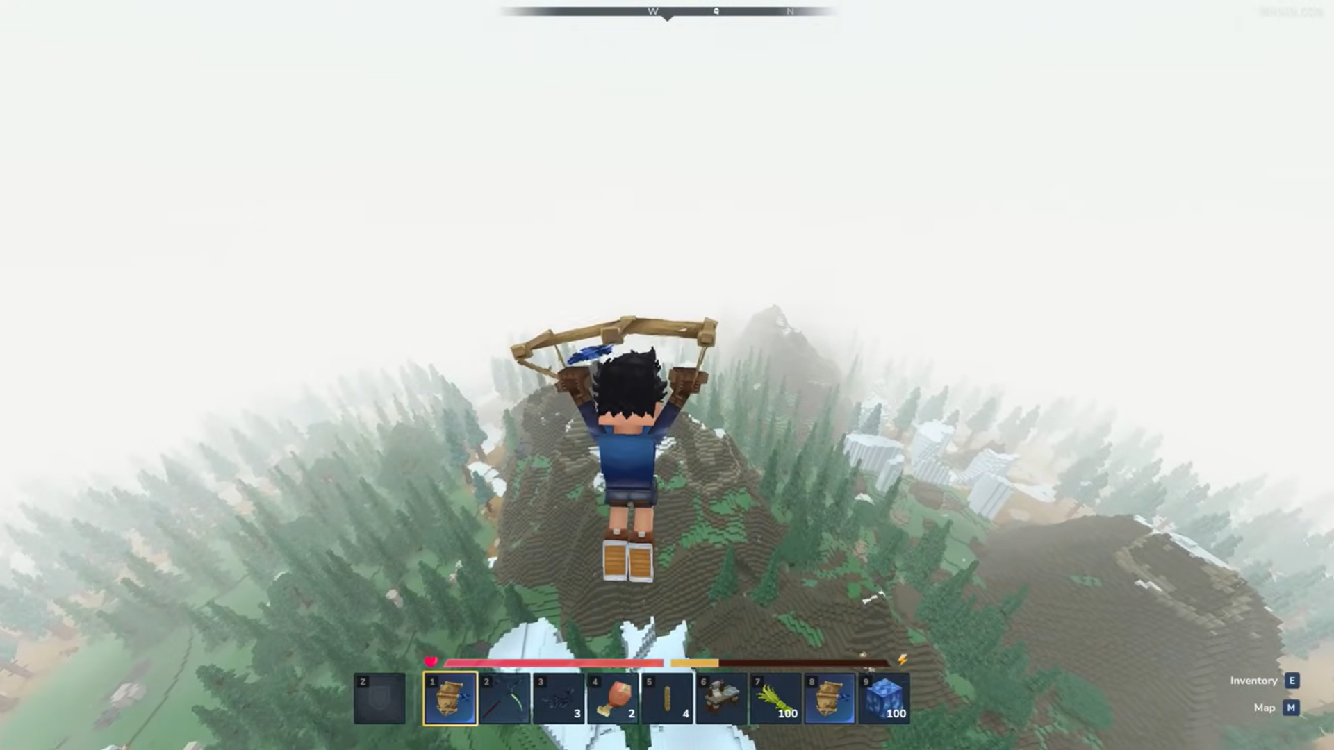 Gliding steadily drains stamina (Image credit: Hypixel Studios / Via: YouTube – Udisen Games)