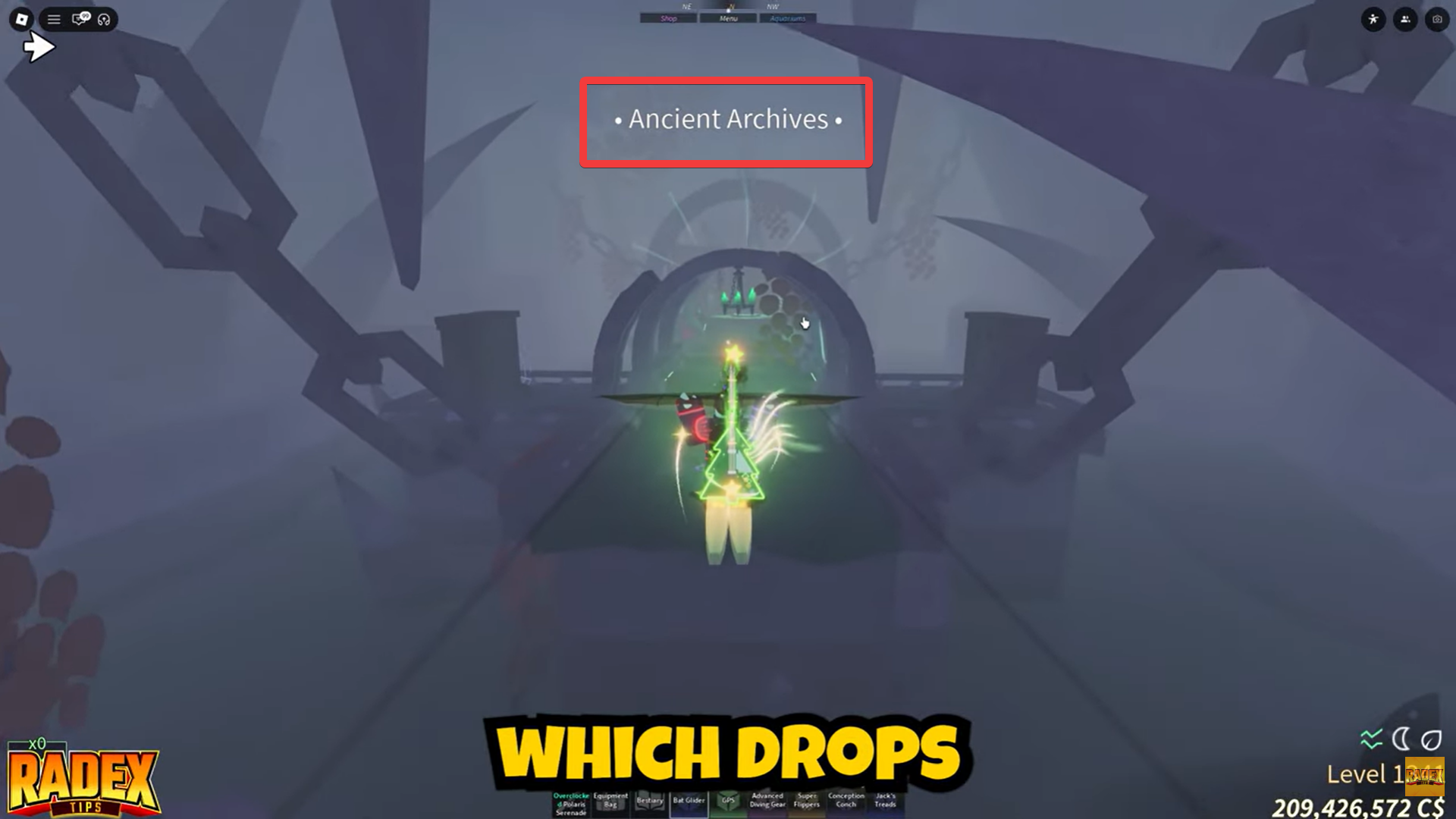 Enter the Ancient Archives (Image credit: Fisch Roblox / Via: YouTube - Radex)