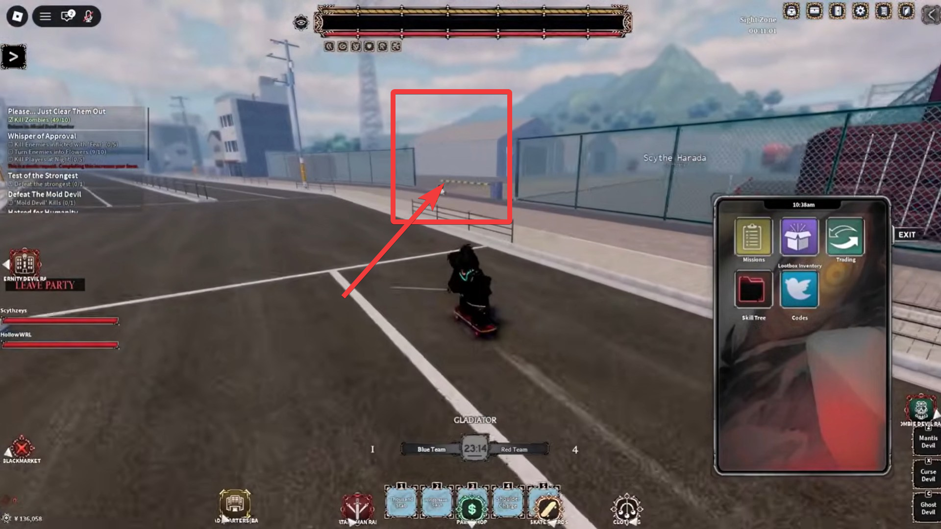 Enter construction area (Image credit: Devil Hunter Roblox / Via: YouTube - HollowWRL)