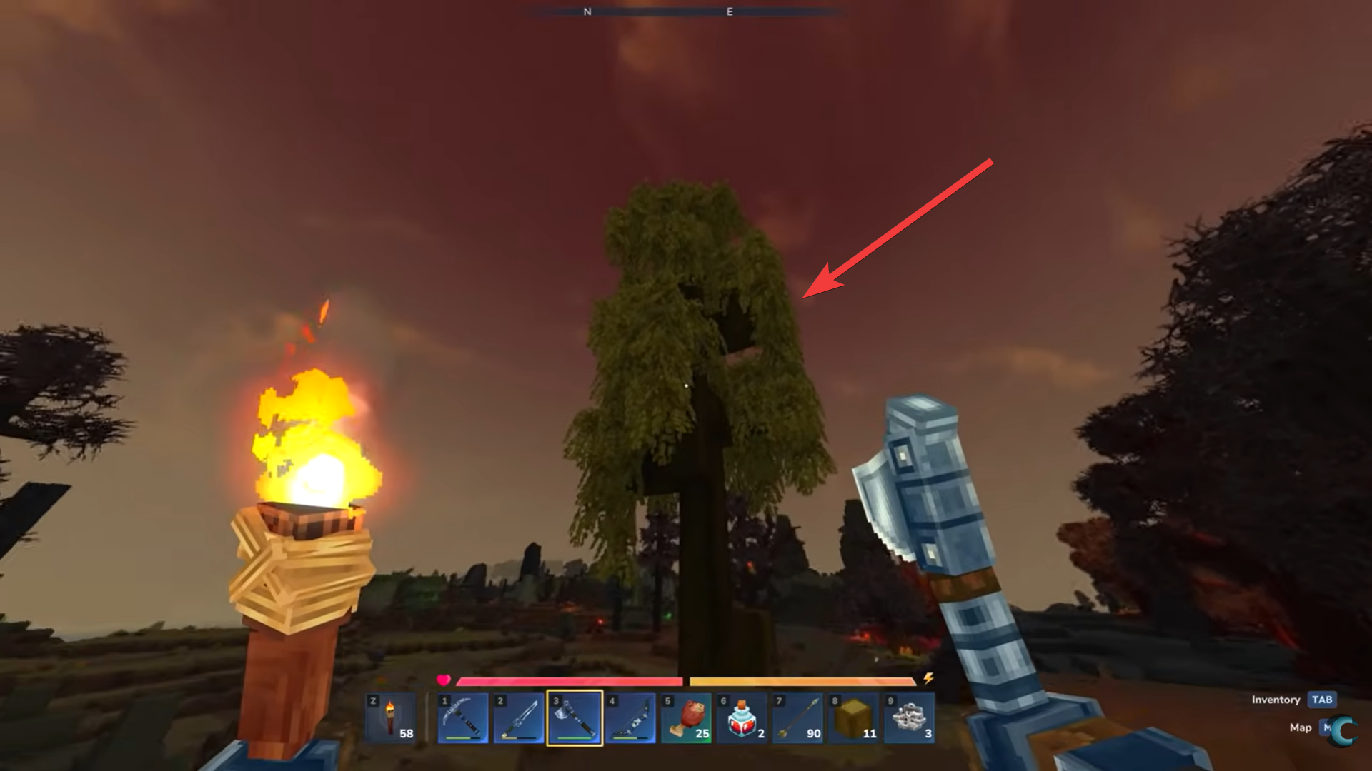 Sallow Tree in Hytale (Image credit: Hypixel Studios / Via: YouTube - Concon)