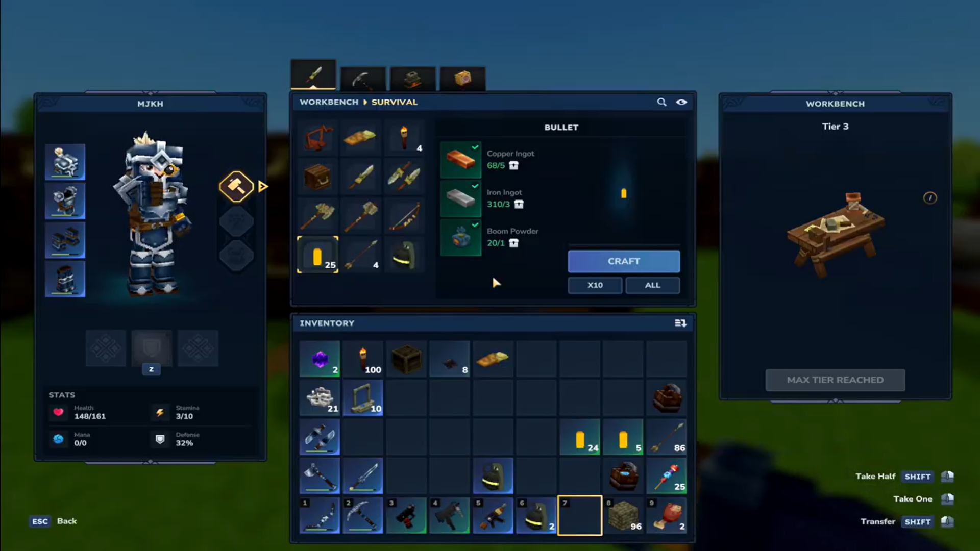 Bullets in Hytale (Image credit: Hypixel Studios / Via: YouTube - MJKHPlays)