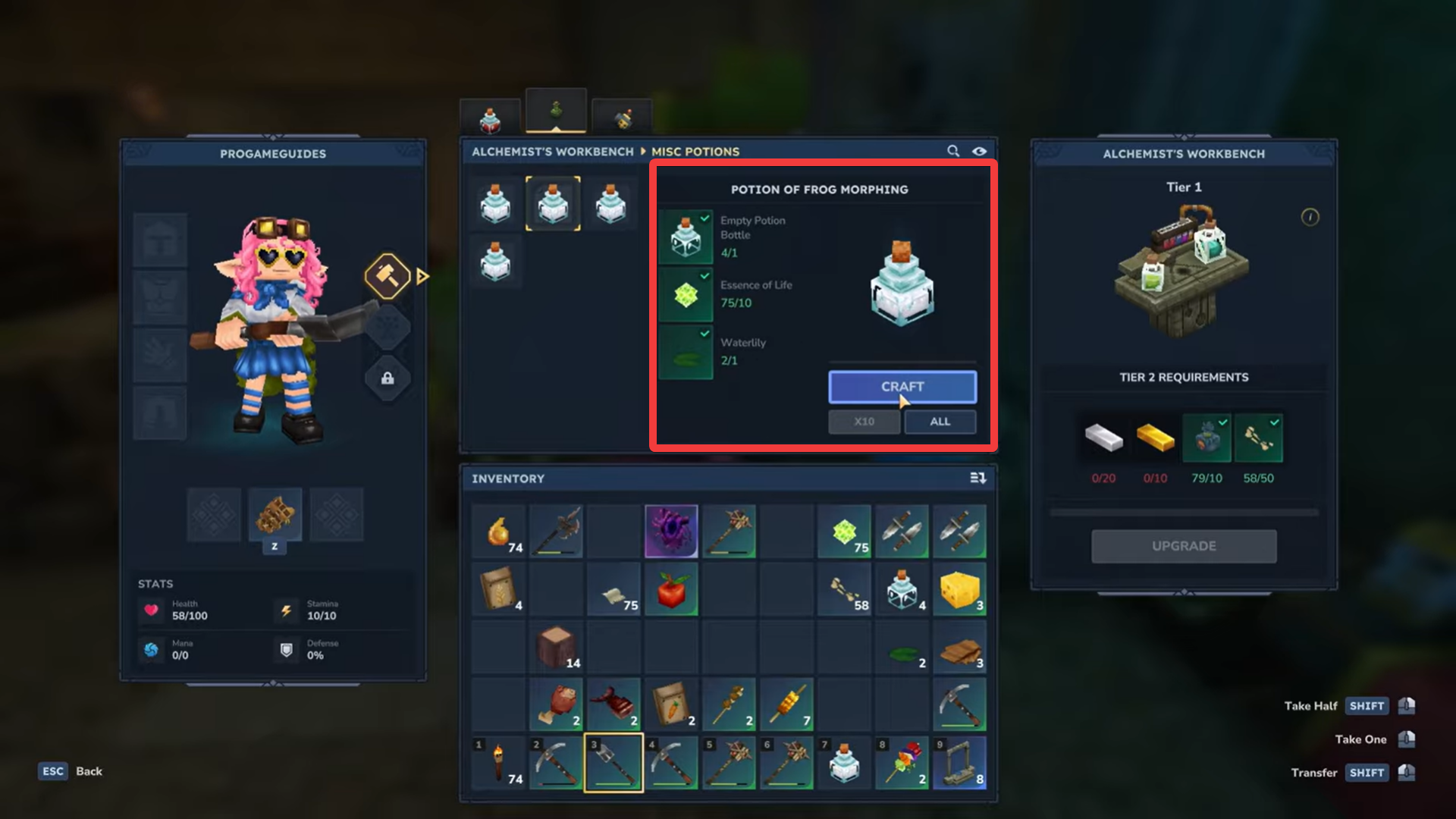 Hytale frog morphing potion (Image credit: Hypixel Studios / Via: YouTube - ProGameGuides)