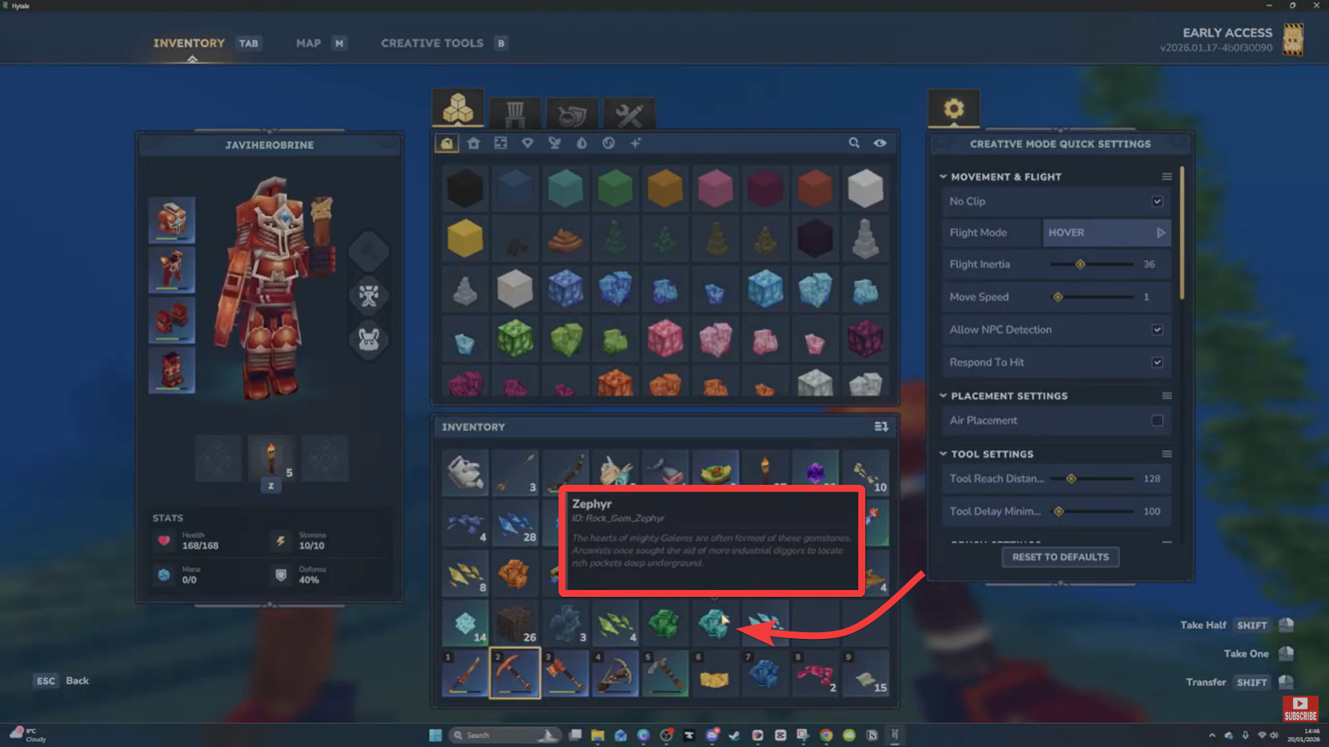 Zephyr in Hytale (Image credit: Hypixel Studios / Via: YouTube - Javiherobrine)