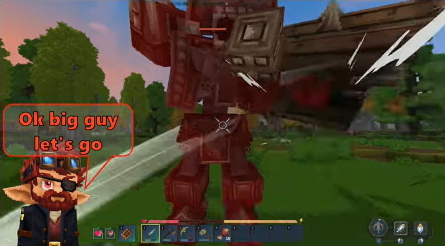 Burnt Skeleton Praetorian Boss fight in Hytale (Image credit: Hypixel Studios / Via: YouTube - Rex705 Gaming)