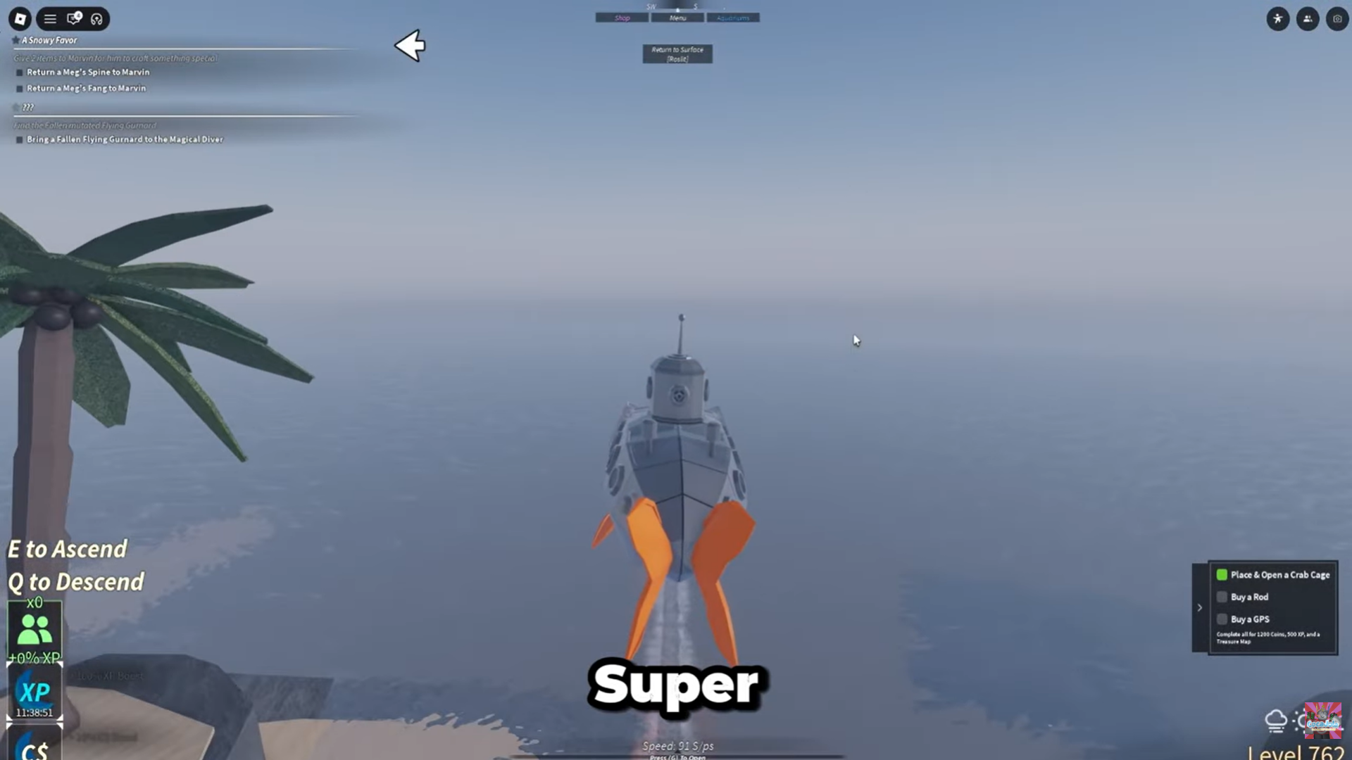 Enter Tidefall using a submarine (Image credit: Fsich Roblox / Via: YouTube - Cocajola)
